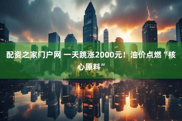 配资之家门户网 一天跳涨2000元！油价点燃“核心原料”